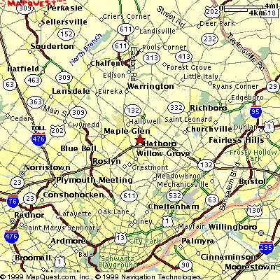 Map of Hatboro PA